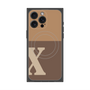 プレミアムスクエアケース with MagSafe［ オリジナル - initial two tone - X brown ］