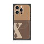 プレミアムスクエアケース with MagSafe［ オリジナル - initial two tone - X brown ］