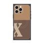 プレミアムスクエアケース with MagSafe［ オリジナル - initial two tone - X brown ］