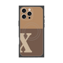 プレミアムスクエアケース with MagSafe［ オリジナル - initial two tone - X brown ］