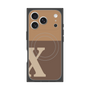 プレミアムスクエアケース with MagSafe［ オリジナル - initial two tone - X brown ］