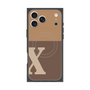 プレミアムスクエアケース with MagSafe［ オリジナル - initial two tone - X brown ］