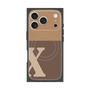 プレミアムスクエアケース with MagSafe［ オリジナル - initial two tone - X brown ］