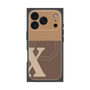 プレミアムスクエアケース with MagSafe［ オリジナル - initial two tone - X brown ］