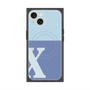 プレミアムスクエアケース with MagSafe［ オリジナル - initial two tone - X blue ］