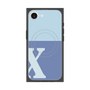 プレミアムスクエアケース with MagSafe［ オリジナル - initial two tone - X blue ］