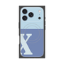 プレミアムスクエアケース with MagSafe［ オリジナル - initial two tone - X blue ］
