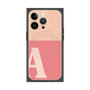 プレミアムスクエアケース with MagSafe［ オリジナル - initial two tone - A pink ］