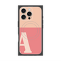 プレミアムスクエアケース with MagSafe［ オリジナル - initial two tone - A pink ］