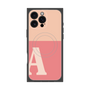 プレミアムスクエアケース with MagSafe［ オリジナル - initial two tone - A pink ］