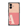 プレミアムスクエアケース with MagSafe［ オリジナル - initial two tone - A pink ］
