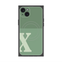 プレミアムスクエアケース with MagSafe［ オリジナル - initial two tone - X green ］