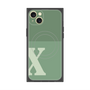 プレミアムスクエアケース with MagSafe［ オリジナル - initial two tone - X green ］