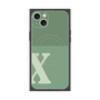 プレミアムスクエアケース with MagSafe［ オリジナル - initial two tone - X green ］