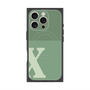 プレミアムスクエアケース with MagSafe［ オリジナル - initial two tone - X green ］