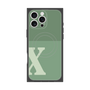 プレミアムスクエアケース with MagSafe［ オリジナル - initial two tone - X green ］