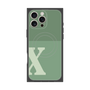 プレミアムスクエアケース with MagSafe［ オリジナル - initial two tone - X green ］
