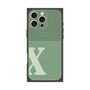 プレミアムスクエアケース with MagSafe［ オリジナル - initial two tone - X green ］