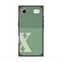 プレミアムスクエアケース with MagSafe［ オリジナル - initial two tone - X green ］