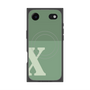 プレミアムスクエアケース with MagSafe［ オリジナル - initial two tone - X green ］