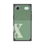 プレミアムスクエアケース with MagSafe［ オリジナル - initial two tone - X green ］