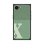 プレミアムスクエアケース with MagSafe［ オリジナル - initial two tone - X green ］