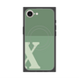 プレミアムスクエアケース with MagSafe［ オリジナル - initial two tone - X green ］