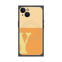 プレミアムスクエアケース with MagSafe［ オリジナル - initial two tone - Y orange ］