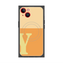 プレミアムスクエアケース with MagSafe［ オリジナル - initial two tone - Y orange ］