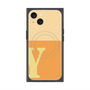 プレミアムスクエアケース with MagSafe［ オリジナル - initial two tone - Y orange ］