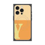 プレミアムスクエアケース with MagSafe［ オリジナル - initial two tone - Y orange ］