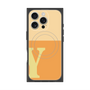 プレミアムスクエアケース with MagSafe［ オリジナル - initial two tone - Y orange ］