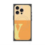 プレミアムスクエアケース with MagSafe［ オリジナル - initial two tone - Y orange ］