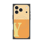 プレミアムスクエアケース with MagSafe［ オリジナル - initial two tone - Y orange ］