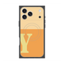 プレミアムスクエアケース with MagSafe［ オリジナル - initial two tone - Y orange ］