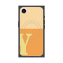プレミアムスクエアケース with MagSafe［ オリジナル - initial two tone - Y orange ］
