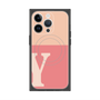 プレミアムスクエアケース with MagSafe［ オリジナル - initial two tone - Y pink ］