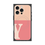 プレミアムスクエアケース with MagSafe［ オリジナル - initial two tone - Y pink ］