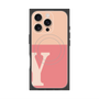 プレミアムスクエアケース with MagSafe［ オリジナル - initial two tone - Y pink ］