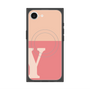 プレミアムスクエアケース with MagSafe［ オリジナル - initial two tone - Y pink ］