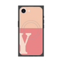 プレミアムスクエアケース with MagSafe［ オリジナル - initial two tone - Y pink ］