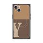 プレミアムスクエアケース with MagSafe［ オリジナル - initial two tone - Y brown ］