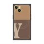 プレミアムスクエアケース with MagSafe［ オリジナル - initial two tone - Y brown ］