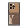 プレミアムスクエアケース with MagSafe［ オリジナル - initial two tone - Y brown ］