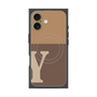 プレミアムスクエアケース with MagSafe［ オリジナル - initial two tone - Y brown ］