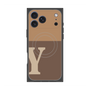 プレミアムスクエアケース with MagSafe［ オリジナル - initial two tone - Y brown ］