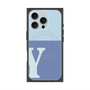 プレミアムスクエアケース with MagSafe［ オリジナル - initial two tone - Y blue ］
