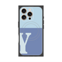 プレミアムスクエアケース with MagSafe［ オリジナル - initial two tone - Y blue ］