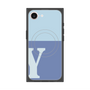 プレミアムスクエアケース with MagSafe［ オリジナル - initial two tone - Y blue ］