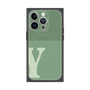 プレミアムスクエアケース with MagSafe［ オリジナル - initial two tone - Y green ］
